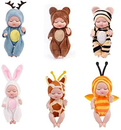 6-piece set 4.33 inch baby doll  small baby doll joint rotat