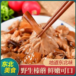 新鲜野生榛蘑无根东北特产腌制焯水蘑菇小鸡炖榛蘑食用菌500g新货