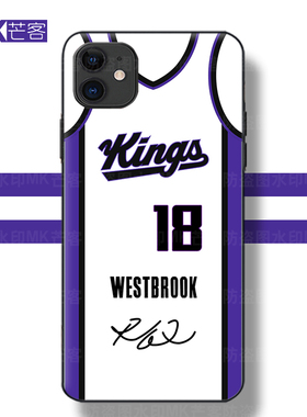 Russell Westbrook威斯布鲁克文创周边定制手机壳威少国王光面镜面玻璃硬壳适用于iQOO13 neo9s硅胶软壳ip17p