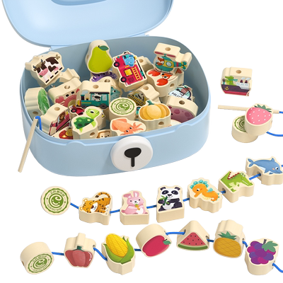 幼儿童专注力训练穿线大颗粒积木