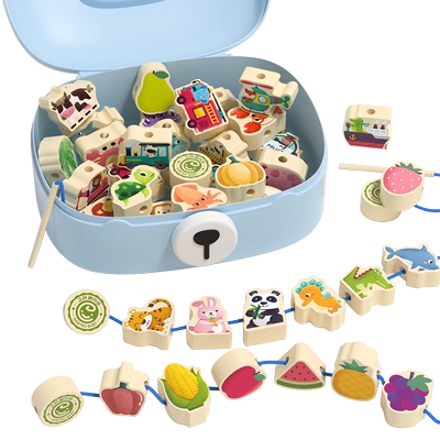 幼儿童专注力训练穿线大颗粒积木