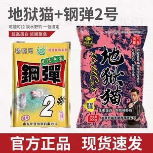 钓鱼王地狱猫饵料正品钢蛋2号秋冬特浓腥味冬季野钓鲫鱼专用鱼饵