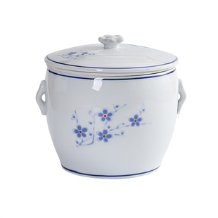 闽南溢汤溢鸭汤滴露隔水炖炖盅专用锅内胆带孔免过滤陶瓷大号汤盅