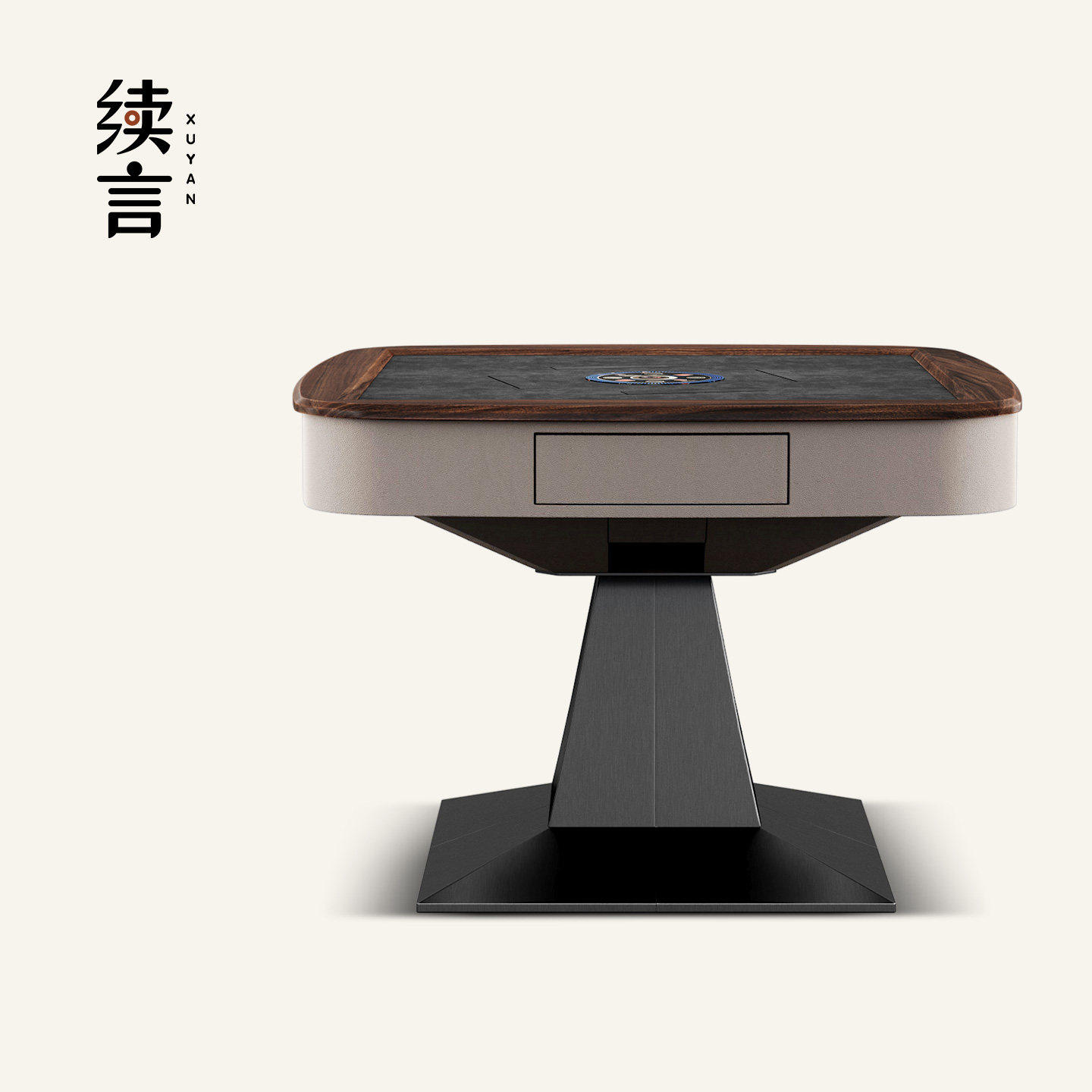 续言 意式实木麻将桌 别墅娱乐室 客厅家用多功能茶几麻将桌一体