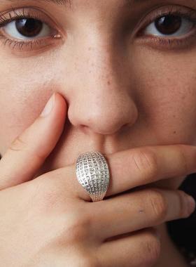 臻致【星眸Star系列】银S925镂空3D打印小众时尚精致百搭轻奢戒指