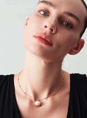 大气风轻奢项链臻致 S925银时尚珍珠系列通勤气质高级感简约天