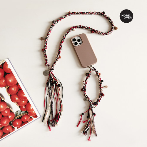 MOREOVER纯手工编织手机挂绳原创混色设计防丢个性腕绳生日礼物