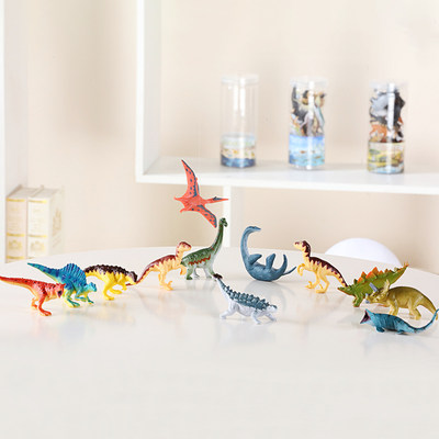 RECUR桶装恐龙玩具仿真小动物海洋塑胶模型男孩女孩儿童礼物文创