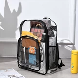 Водонепроницаемый вместительный и большой прозрачный модный школьный рюкзак из ПВХ, прозрачная сумка для путешествий подходит для мужчин и женщин, простой и элегантный дизайн