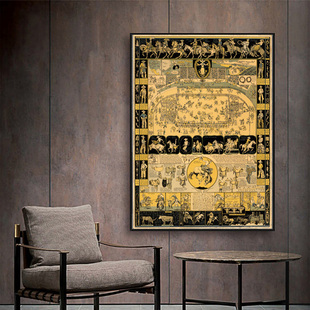 牛仔的发展史海报 美式西部风格Cowboy李维斯Levis广告装饰画