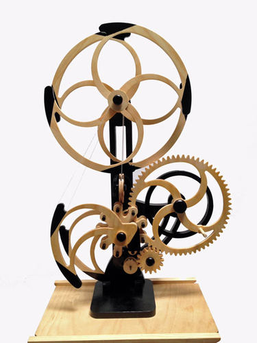 Whirly风车动态雕塑图纸 激光切割雕刻CNC设计打印文件木工刀路图