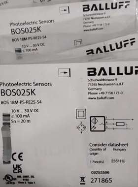 议价BALLUFF接近开关 BOS025K议价