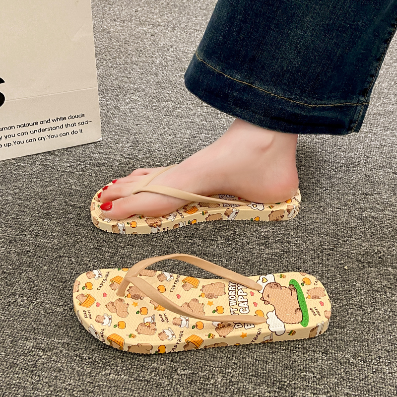 人字拖鞋女夏季外穿2025新款沙滩厚底防滑夹脚凉鞋软底网红凉拖鞋