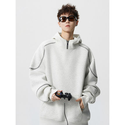 GBOY studio物空宋松悟空有货第四十九天男装npc宽松加绒连帽卫衣