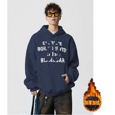 GBOY studio旋律风车薛之谦的店nans男装GOODBAI宽松加绒连帽卫衣