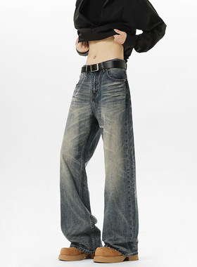 GBOY studio徐洛淇工作室0123start兔先森男装美式复古水洗牛仔裤