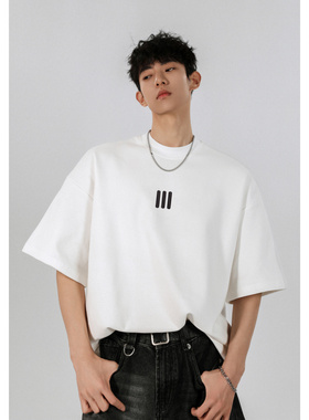 GBOY studio第四十九天男装jmhomme吕小虎shijoin绣花宽松短袖T恤