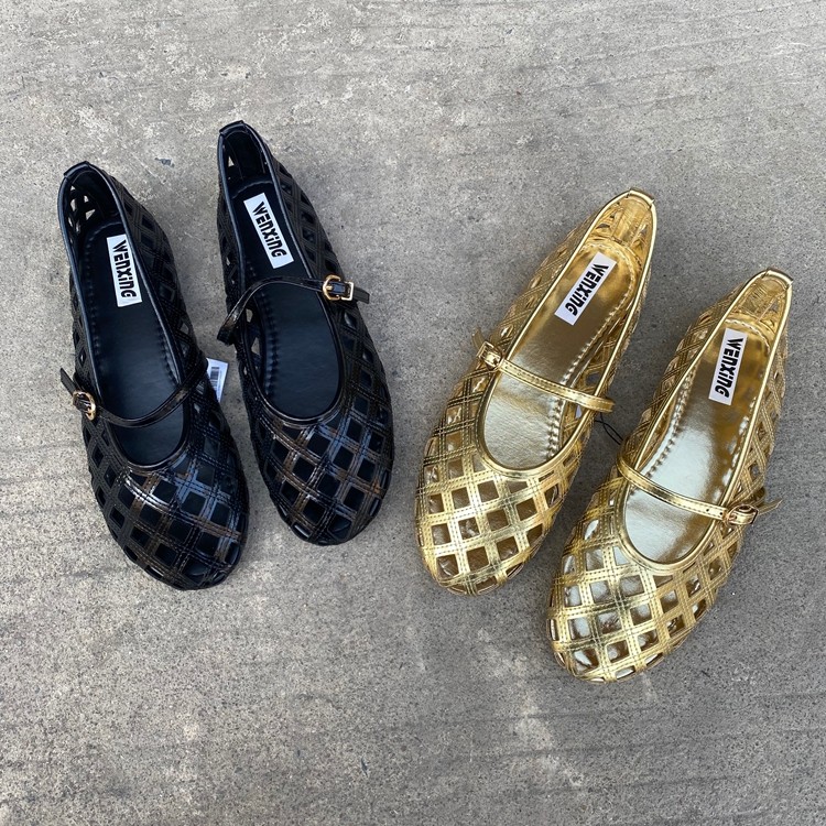 西班牙 2026春季法式仙女风镂空玛丽珍鞋女平底一字带配裙子单鞋,女鞋,玛丽珍鞋,淘宝优惠券,粉丝福利购,淘宝优惠卷