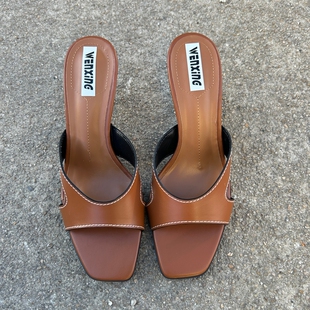 西班牙潮牌 Z家 2025年夏季新款小众设计感高跟镂空露趾凉拖鞋女