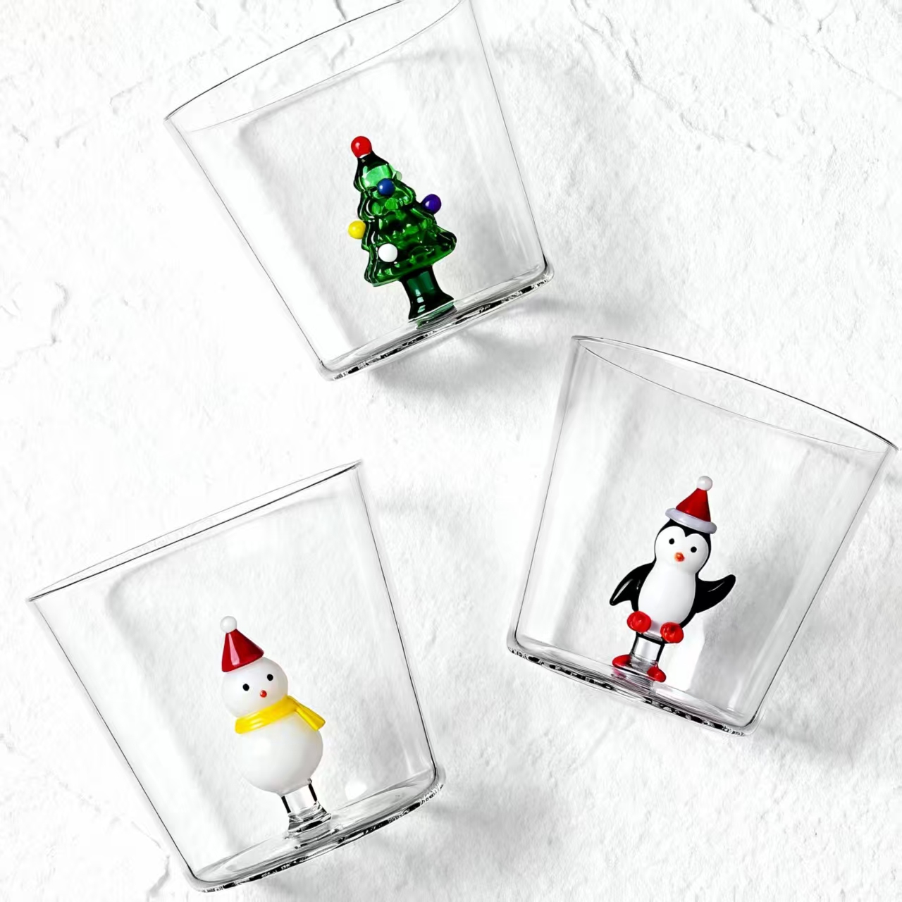 ichendorf意大利设计师手工玻璃杯 手握杯 马克杯 圣诞节日礼物