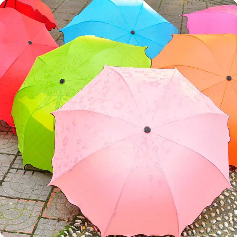 亲海晴雨两用雨伞加厚男女两用雨伞防晒折叠太阳伞学生女士遮阳伞