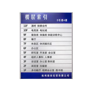 铝合金楼层索引牌标识牌指示牌定制可更换公司写字楼层索引酒店电梯医院广告指示牌楼层索引标识牌定制