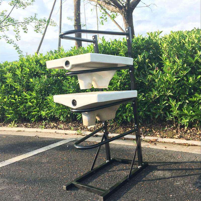 钢制蹲便器展示架 陶瓷卫浴蹲厕架 便坑摆放陈列架子 包邮