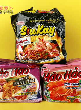 越南ACECOOK辣海鲜风味沙爹风味酸辣虾风味方便面泡面速食拌面