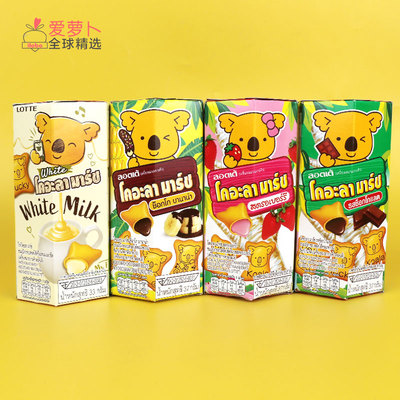 lotte乐天草莓巧克力考拉饼干