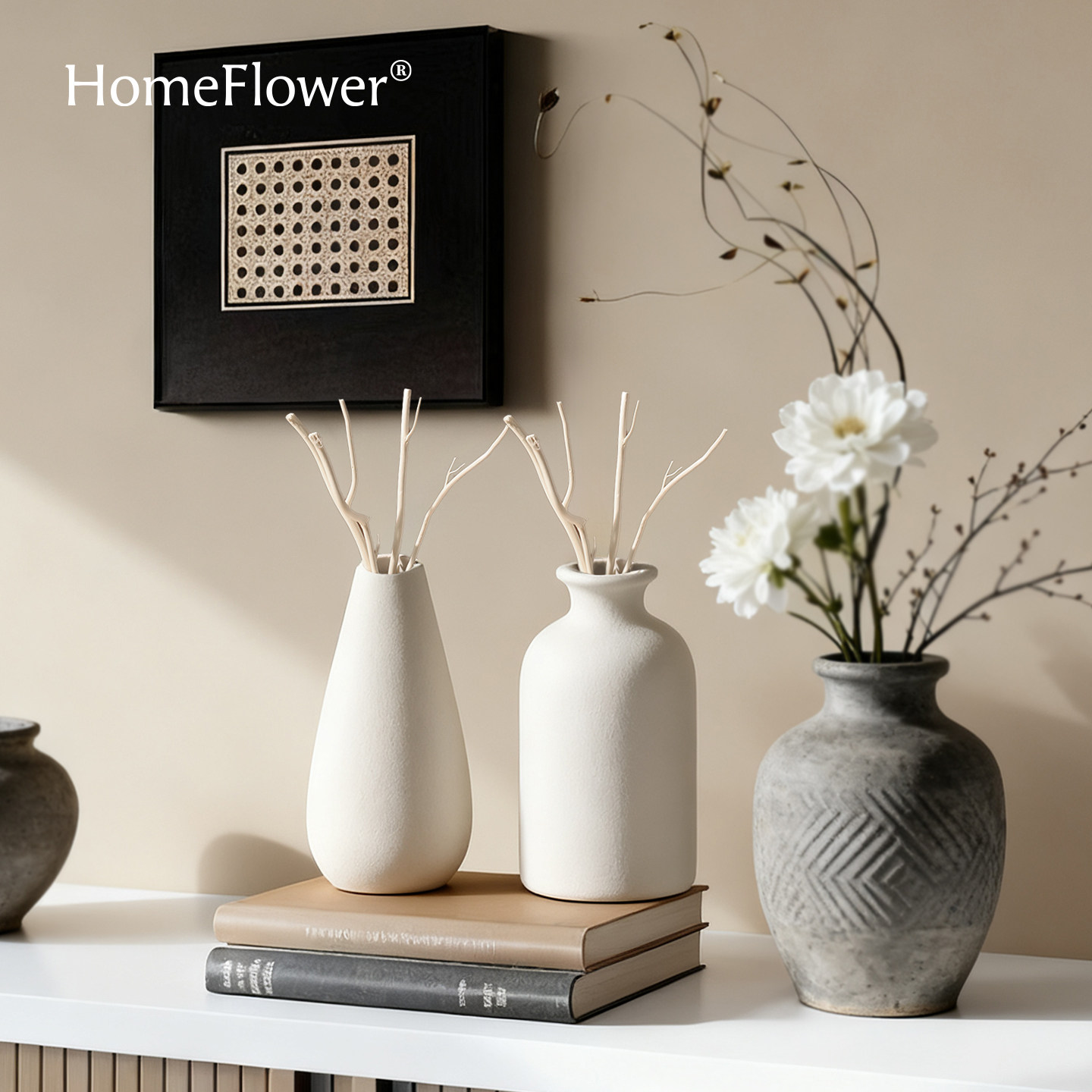 无火香薰陶瓷空瓶摆件