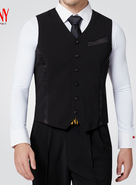 NY纳艺摩登舞服上衣男马甲华尔兹舞成人舞蹈表演服练功服21117MJ