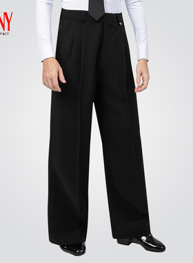 NY纳艺男士摩登西裤男式拉丁舞裤交谊舞国标舞成人比赛舞裤23117K