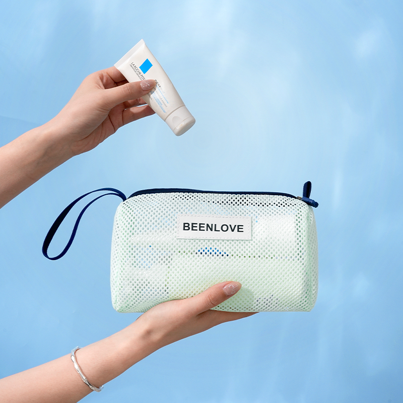 网眼洗漱包手拿化妆包游泳健身包