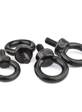 304黑色不锈钢O型吊环螺栓螺丝螺母螺丝帽M4M5M6M8M10M12M14M24