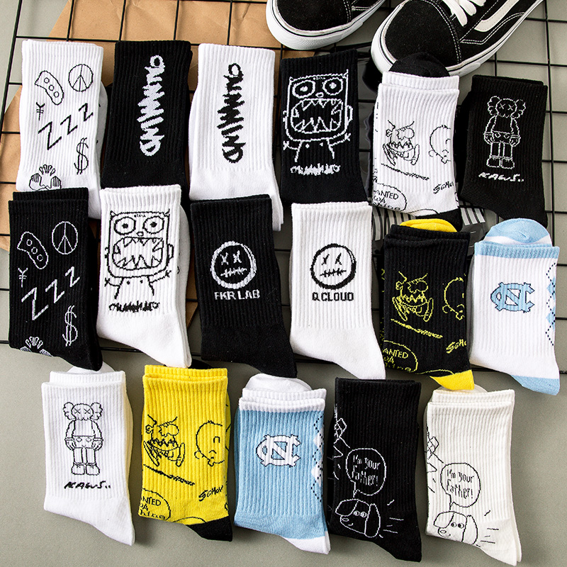 袜子男ins潮秋季潮流潮牌百搭