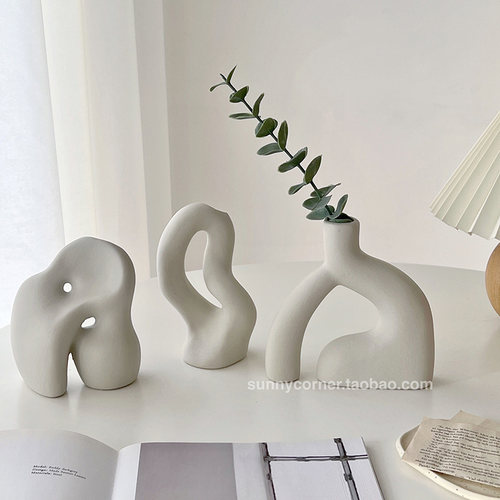 抽象艺术陶瓷花瓶摆件家居饰品