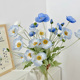 蓝色冰岛虞美人仿真花假花高档绢花ins客厅装 饰花束摆设花卉摆件