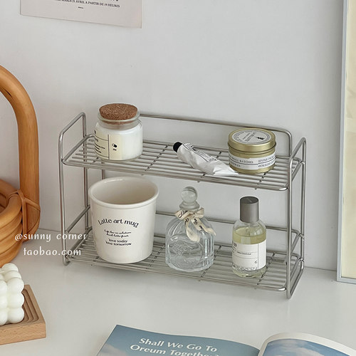 简约现代不锈钢桌面置物架