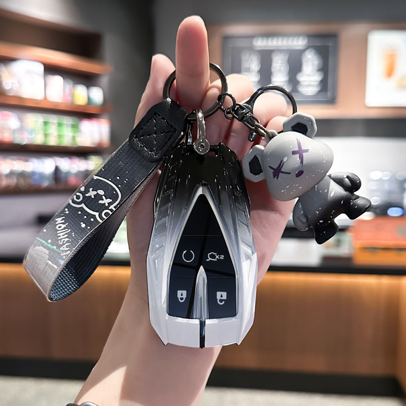 金属锌合金材质，按键全包保护不挡信号