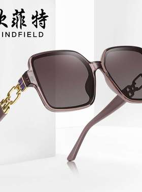 新款金属装饰太阳镜大框显瘦欧美外销墨镜百搭潮流风太阳眼镜女款