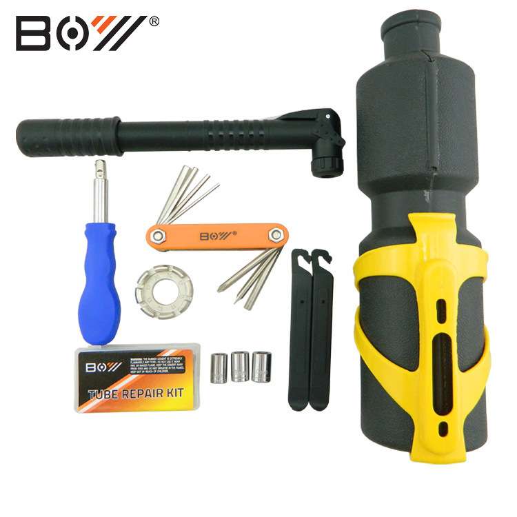 BOY自行车工具水壶瓶工具箱山地车维修修理修理工具补胎套装组合