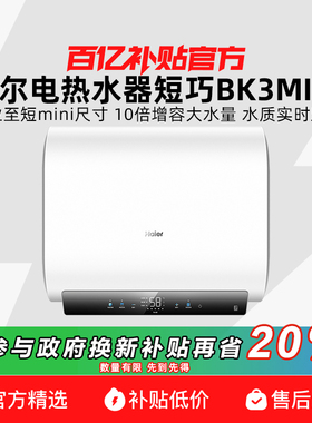 海尔一级能效双胆电热水器免换镁棒家用卫生间洗澡60升BK3MINI