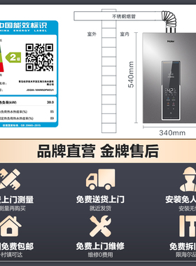 海尔燃气热水器天然气13L16升家用水伺服恒温款WM5