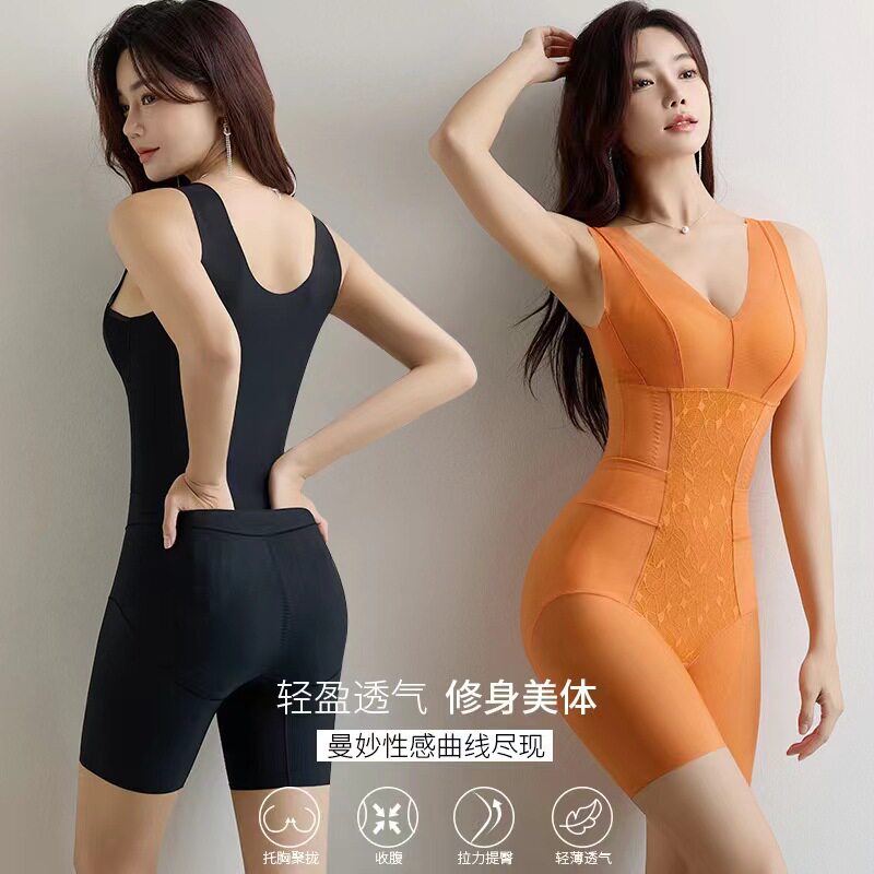 SPANX官网束腰小飞袖无痕美体女士塑身带胸垫提臀收腹护腰连体内
