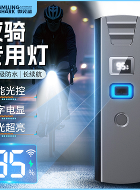 自行车灯夜骑前灯防水手电筒强光充电式骑行装备儿童单车山地车灯