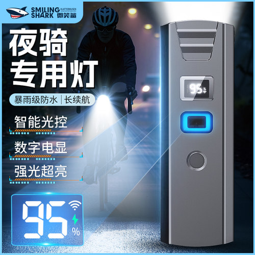 自行车灯夜骑前灯手电筒强光超亮