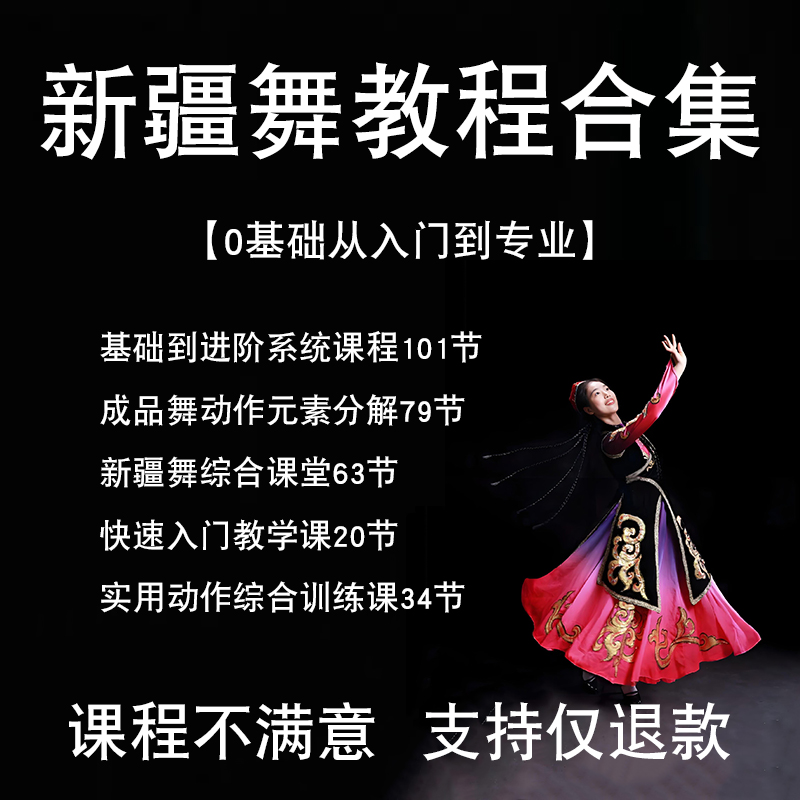 民族舞新疆舞视频教程教学讲解高清全套组合动作系统元素大师素材