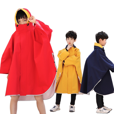 儿童雨衣带书包位小学生斗篷加肥