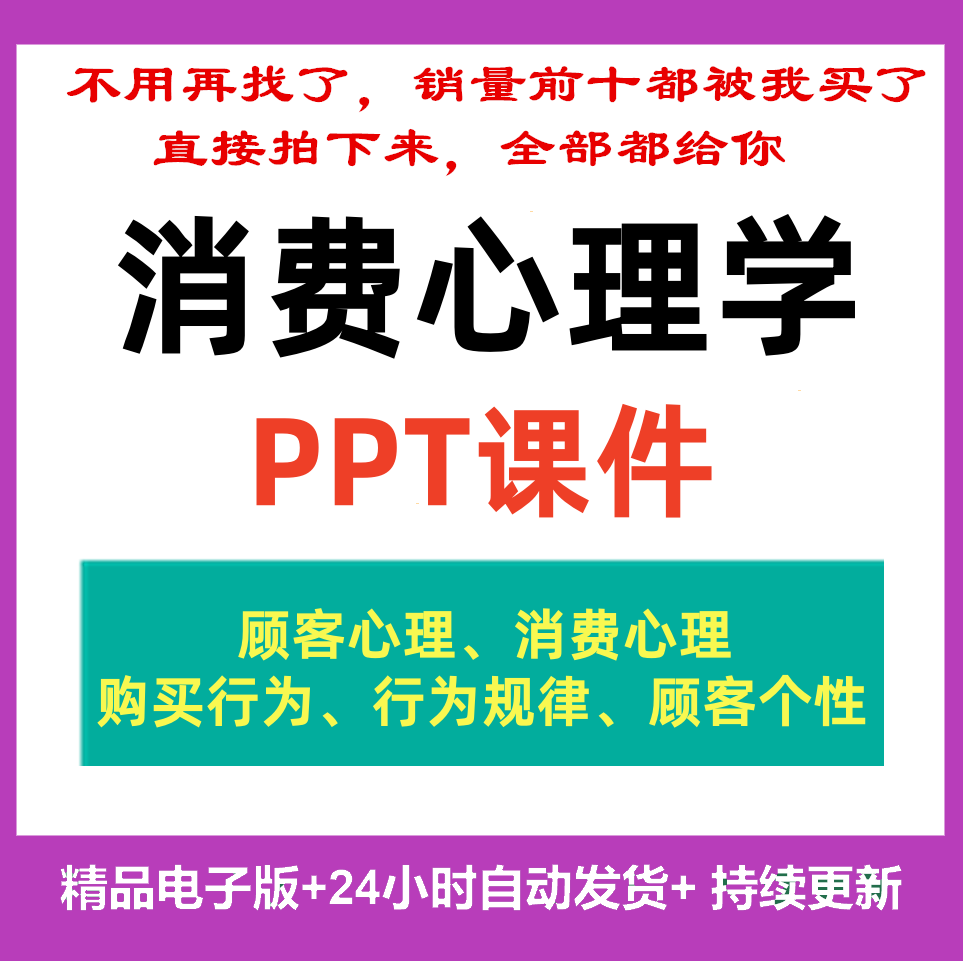 消费心理学课件案例客户心理购买行为顾客个性课件资料ppt文档