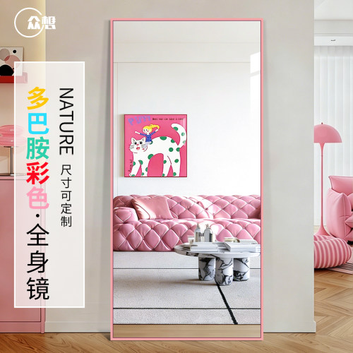 【顺丰包邮】粉色铝框全身镜
